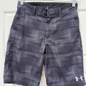 Under Armour Kids Charcoal Checkered Shorts
